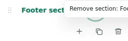 Collapse / Expand — The arrow collapses or expands the list. This changes the editor view only; it does not hide content from customers.