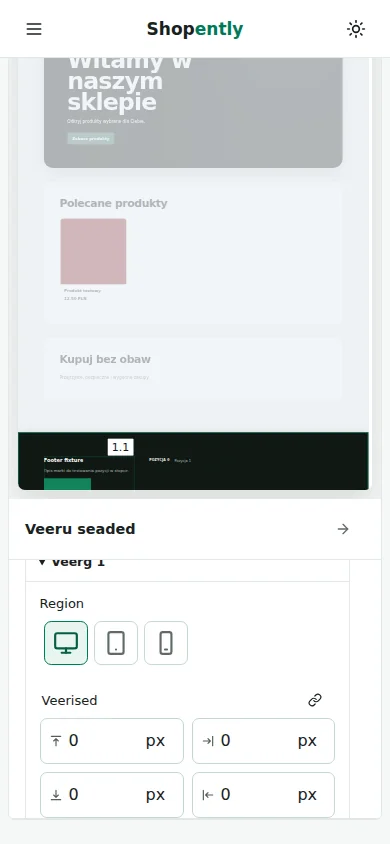 Mobiil — Enne avaldamist kontrollige arvutit, tahvlit, telefoni ning heledat ja tumedat režiimi. Seadete avamine ei tekita ülekirjutust.