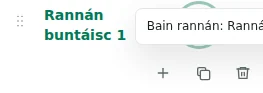 Laghdaigh / Leathnaigh — Ní fholaíonn crapadh ach liosta an eagarthóra. Fanann buntásc an tsiopa le feiceáil.