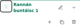 Move section — Tarraing an hanla chun rannóga nó colúin laistigh dá rannóg a athordú. Sábháiltear an t-ord sa dréacht.