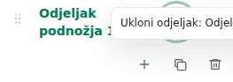 Sažmi / Proširi — Sažimanje skriva samo popis uređivača. Podnožje trgovine ostaje vidljivo.