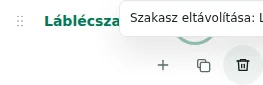Sor eltávolítása — A törlést meg kell erősíteni. Ellenőrizze a tartalom javasolt célját; az utolsó szükséges tároló védett.