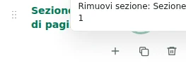 Comprimi / Espandi — Comprimi nasconde solo l’elenco nell’editor. Il piè di pagina del negozio resta visibile.