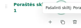 Suskleisti / Išskleisti — Suskleidimas paslepia tik redaktoriaus sąrašą. Parduotuvės poraštė lieka matoma.