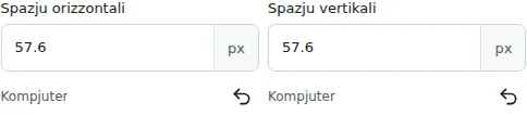 Spazju orizzontali / Spazju vertikali — Spazji orizzontali u vertikali: 0–512 px bejn kolonni jew elementi. Ma jissostitwixxux il-marġini jew l-ispazju intern.