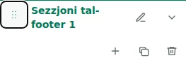 Move section — Iġbed il-manku biex tibdel l-ordni tas-sezzjonijiet jew tal-kolonni fis-sezzjoni tagħhom. L-ordni tinħażen fl-abbozz.