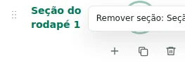 Recolher / Expandir — Recolher oculta apenas a lista do editor. O rodapé da loja mantém-se visível.
