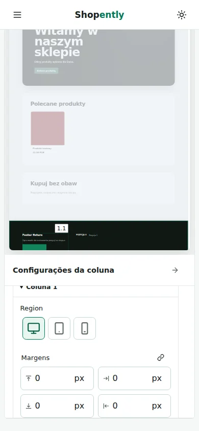 Celular — Antes de publicar, verifique computador, tablet, telefone e os modos claro e escuro. Consultar as configurações não cria substituições.