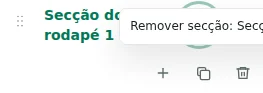 Recolher / Expandir — Recolher oculta apenas a lista do editor. O rodapé da loja mantém-se visível.