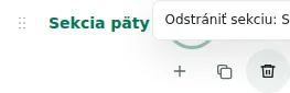 Odstrániť riadok — Odstránenie vyžaduje potvrdenie. Skontrolujte cieľ obsahu; posledný potrebný kontajner je chránený.